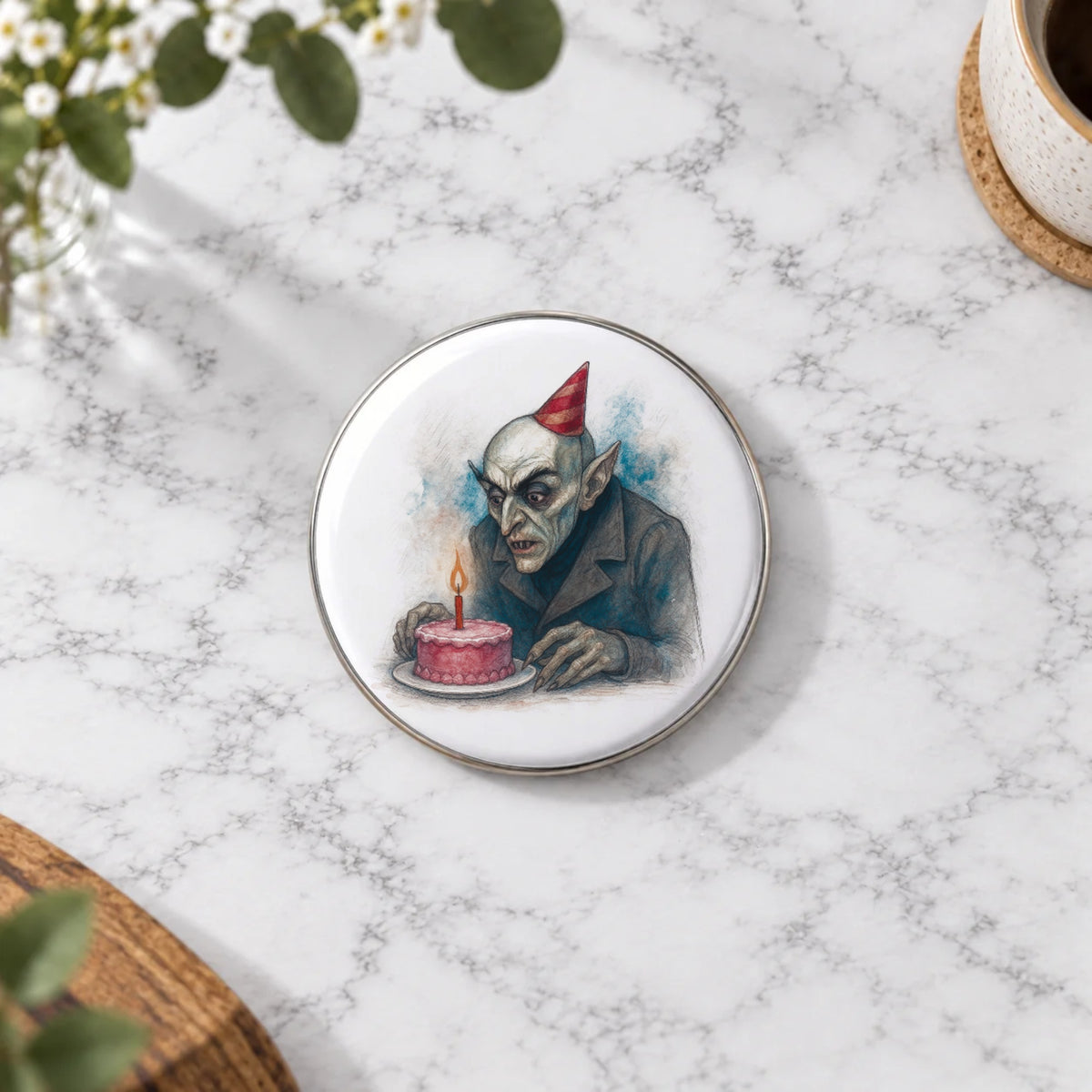 Classic Vampire Greeting Card – Badge Large