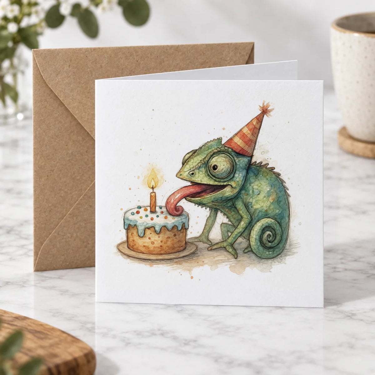 Chameleon Greeting Card – Hero
