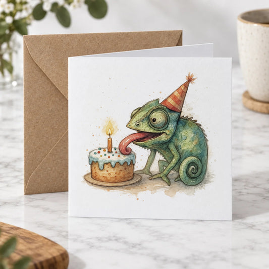 Chameleon Greeting Card – Hero