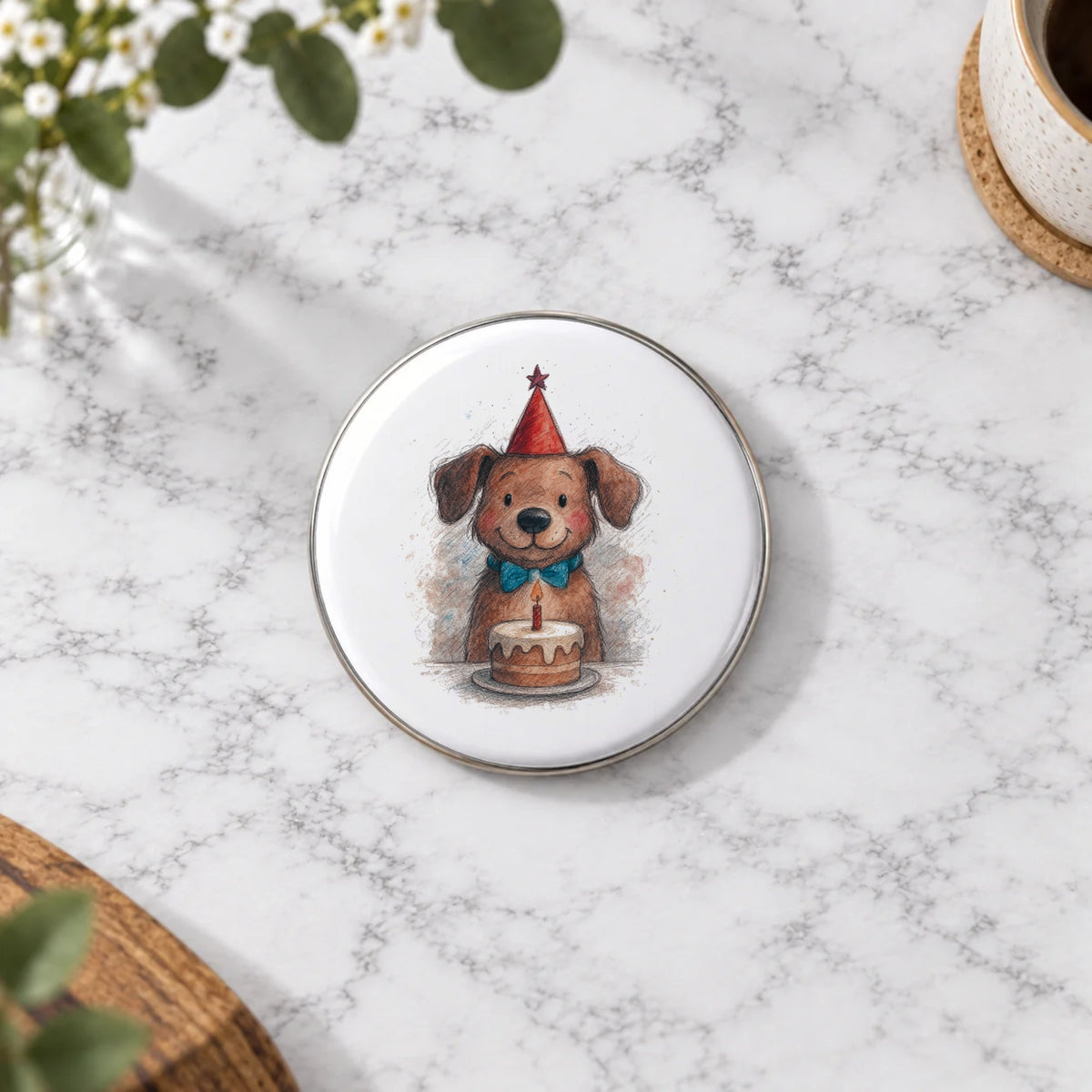 Dog Greeting Card – Badge Large
