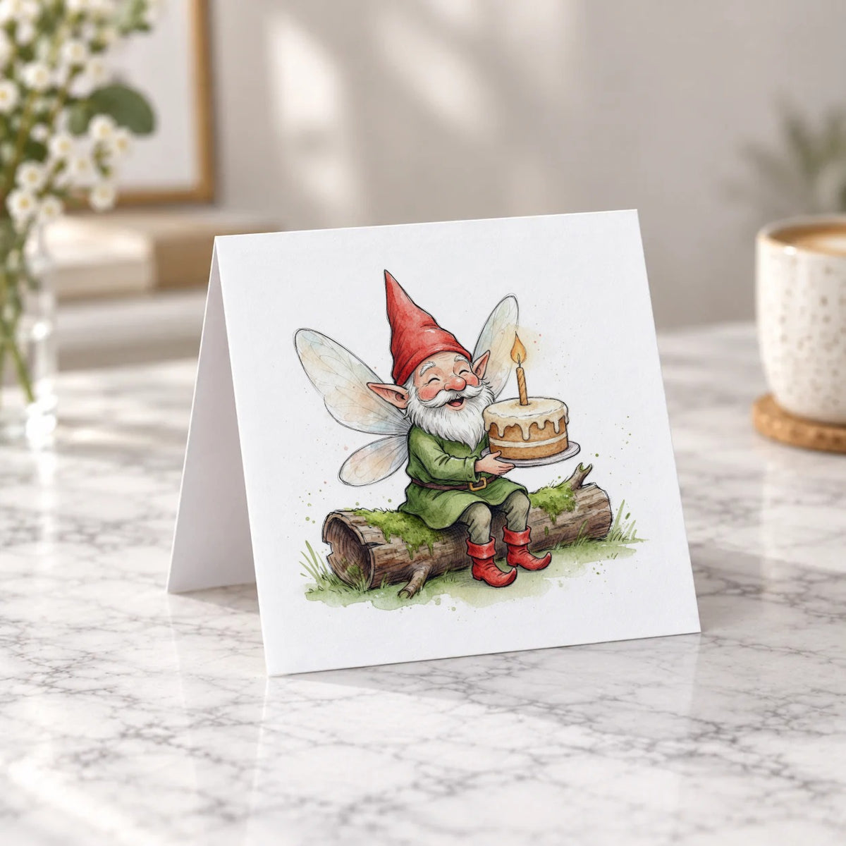Gnome Fairy Greeting Card – Tent Fold