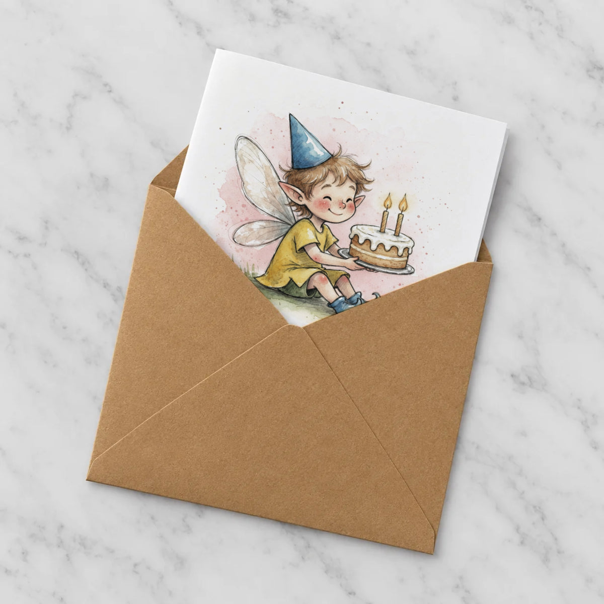 Fairy Greeting Card – Half in Envelope