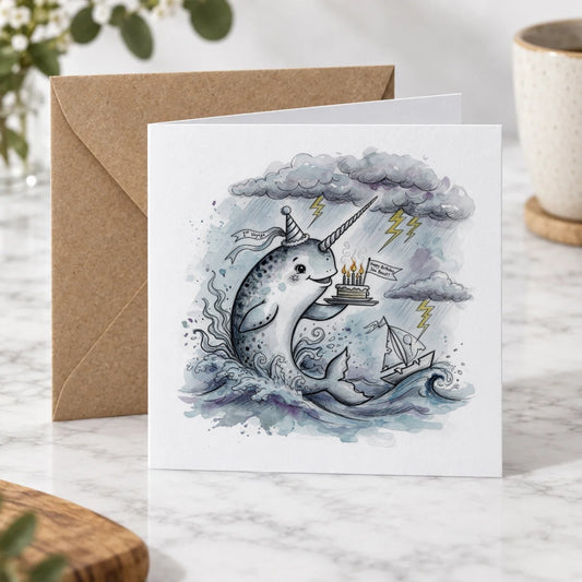 Narwhal Greeting Card – Hero