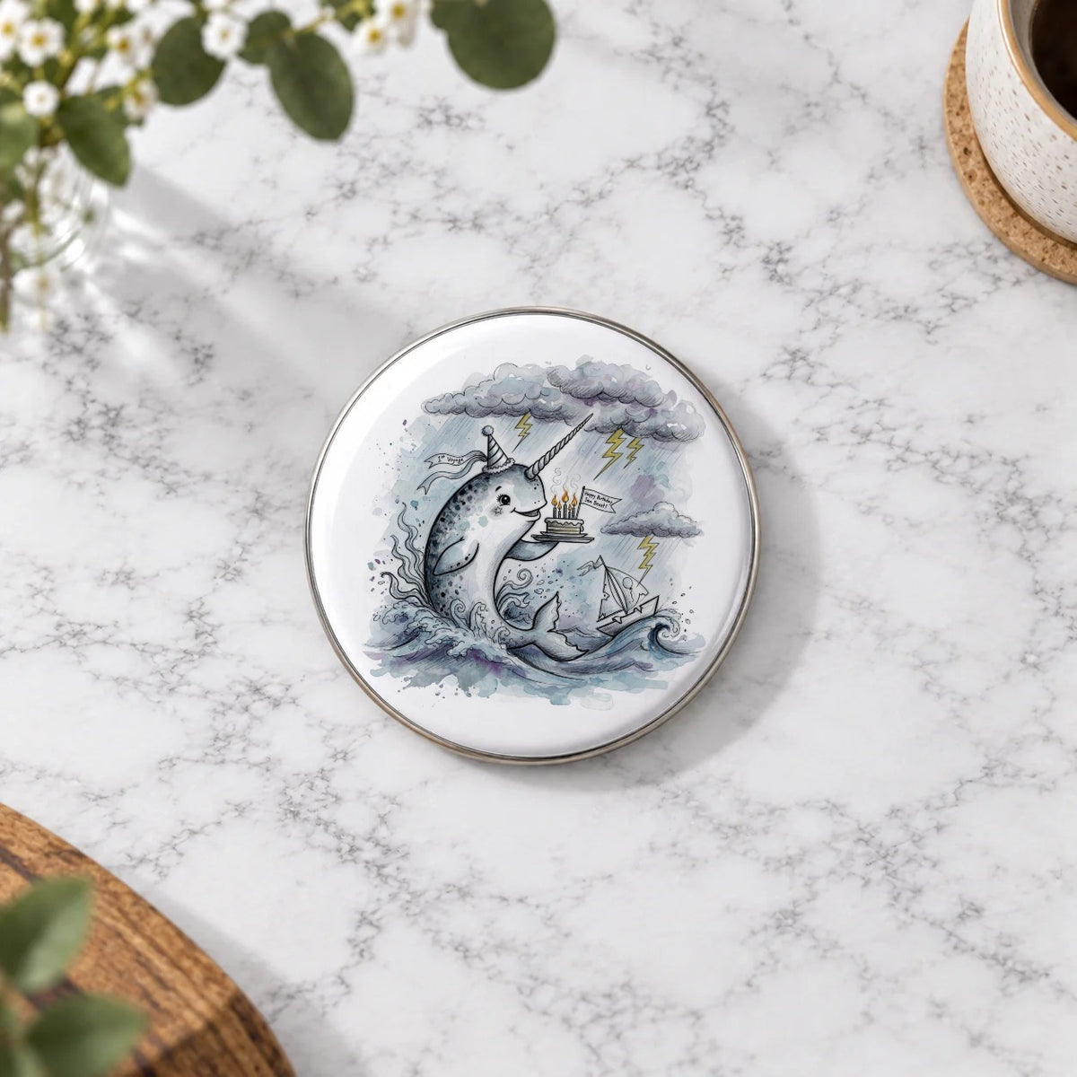 Narwhal Greeting Card – Badge Large