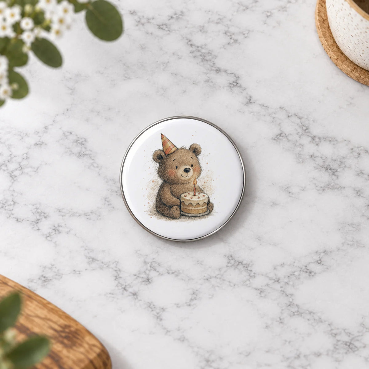 Bear Greeting Card – Badge Small