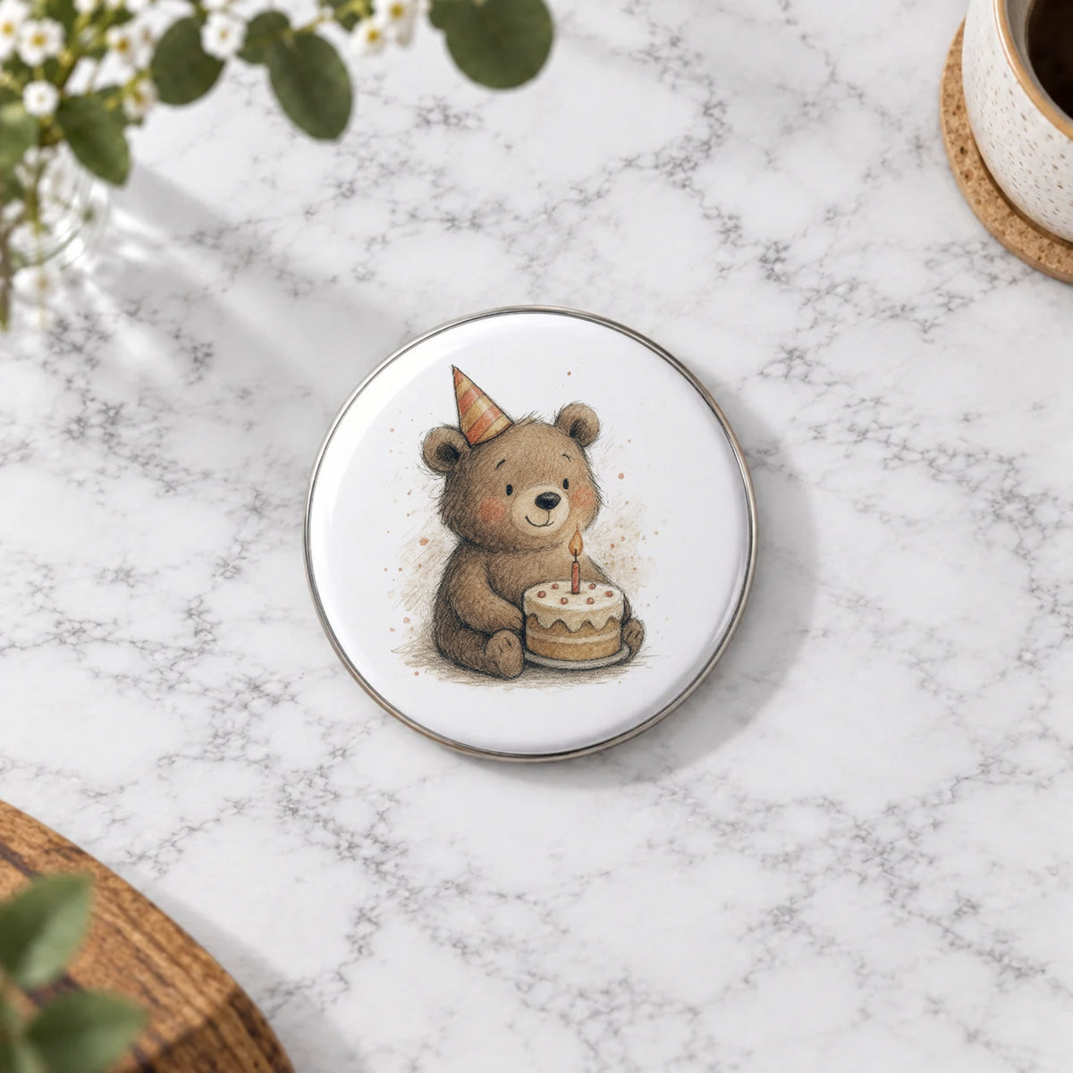 Bear Greeting Card – Badge Large