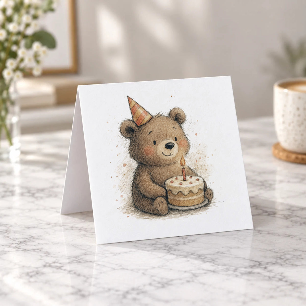 Bear Greeting Card – Tent Fold