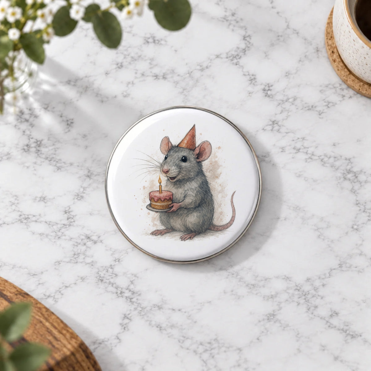 Rat Greeting Card – Badge Large