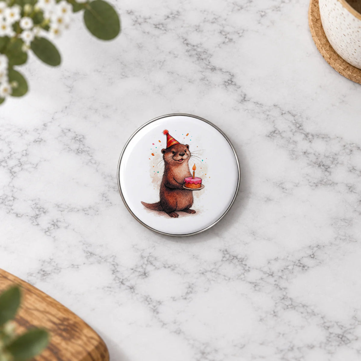 Otter Greeting Card – Badge Small