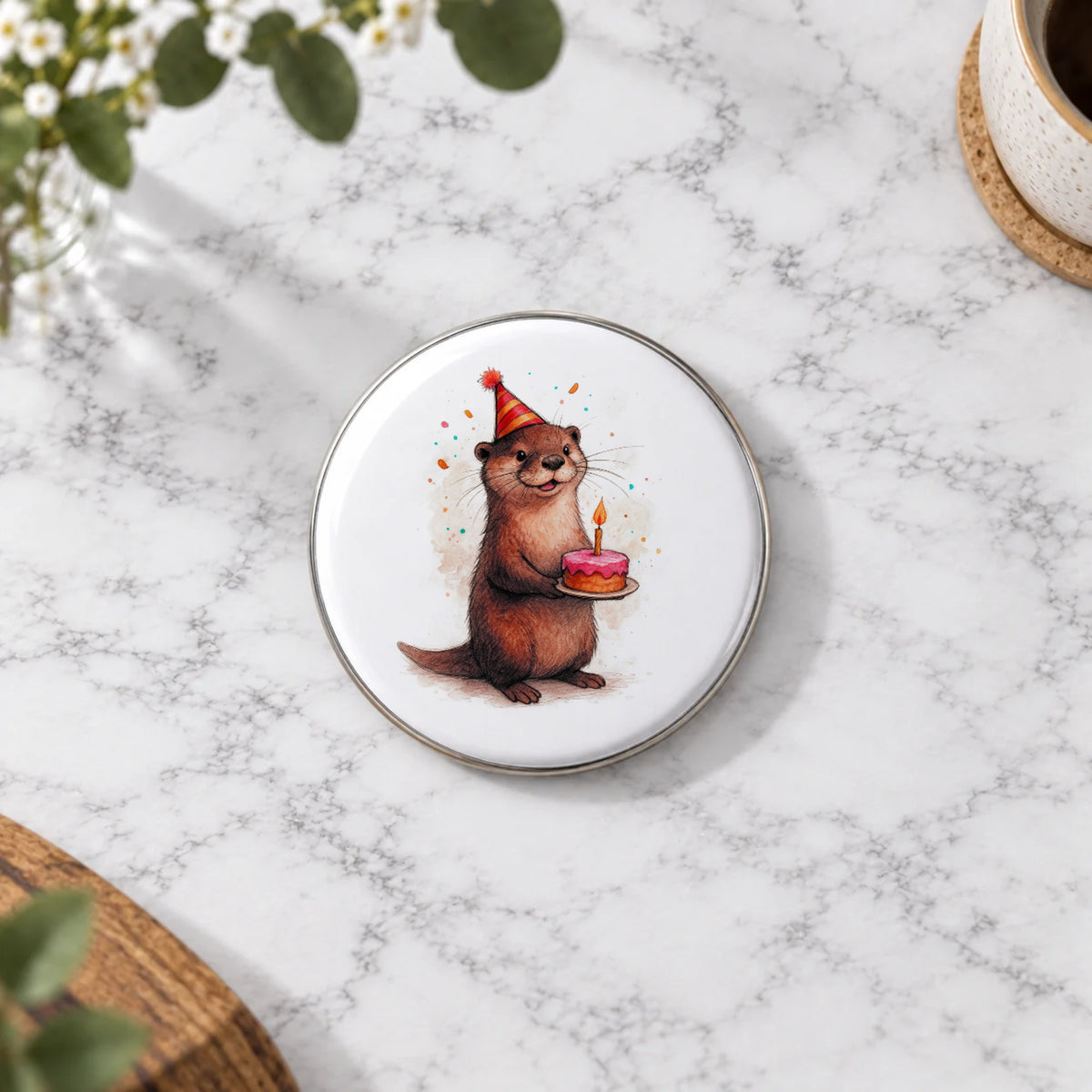 Otter Greeting Card – Badge Large