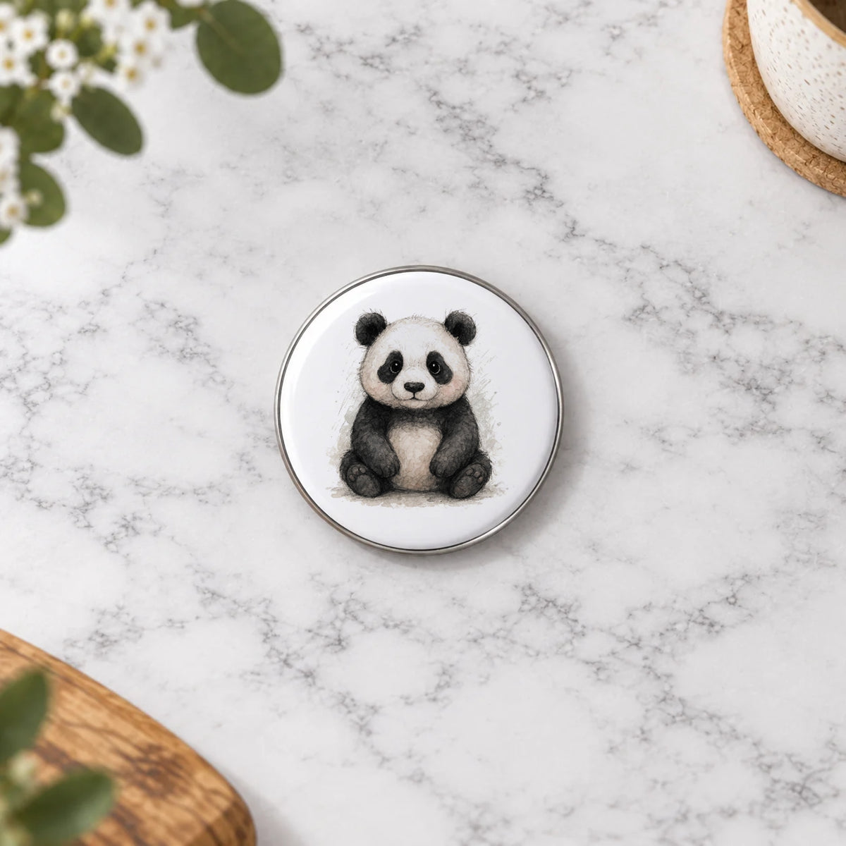 Panda Greeting Card – Badge Small