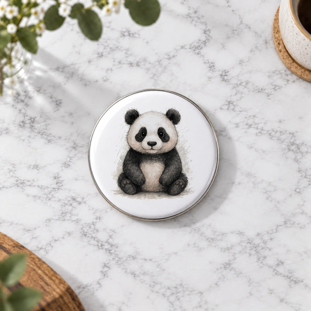 Panda Greeting Card – Badge Large