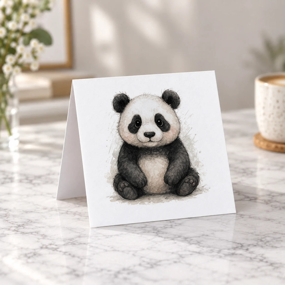 Panda Greeting Card – Tent Fold