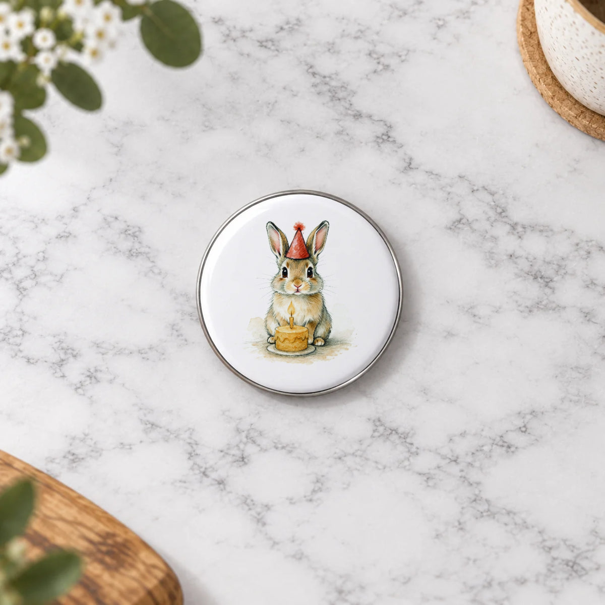 Rabbit Greeting Card – Badge Small