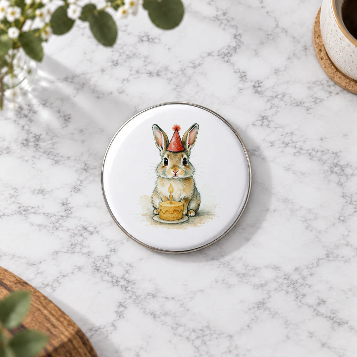 Rabbit Greeting Card – Badge Large