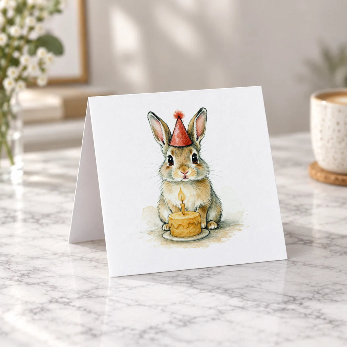 Rabbit Greeting Card – Tent Fold