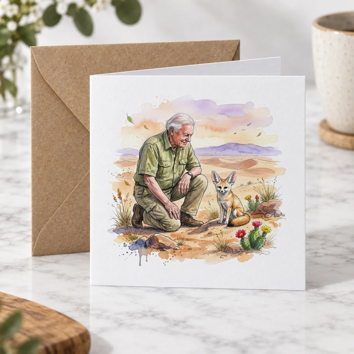 Fennec Fox Greeting Card – Hero