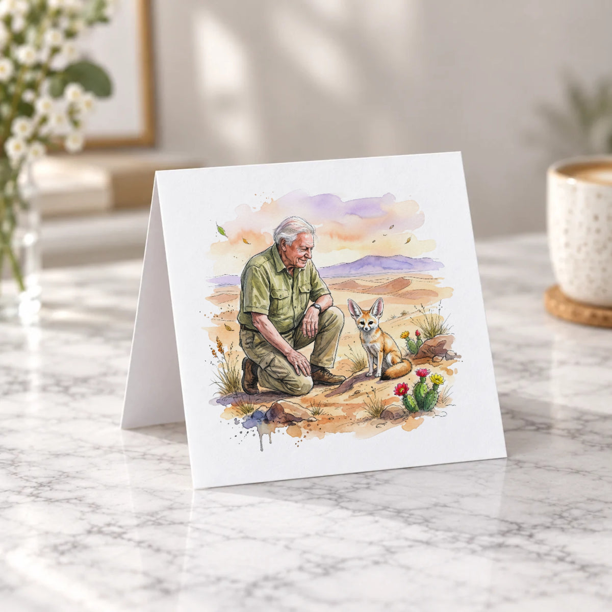Fennec Fox Greeting Card – Tent Fold