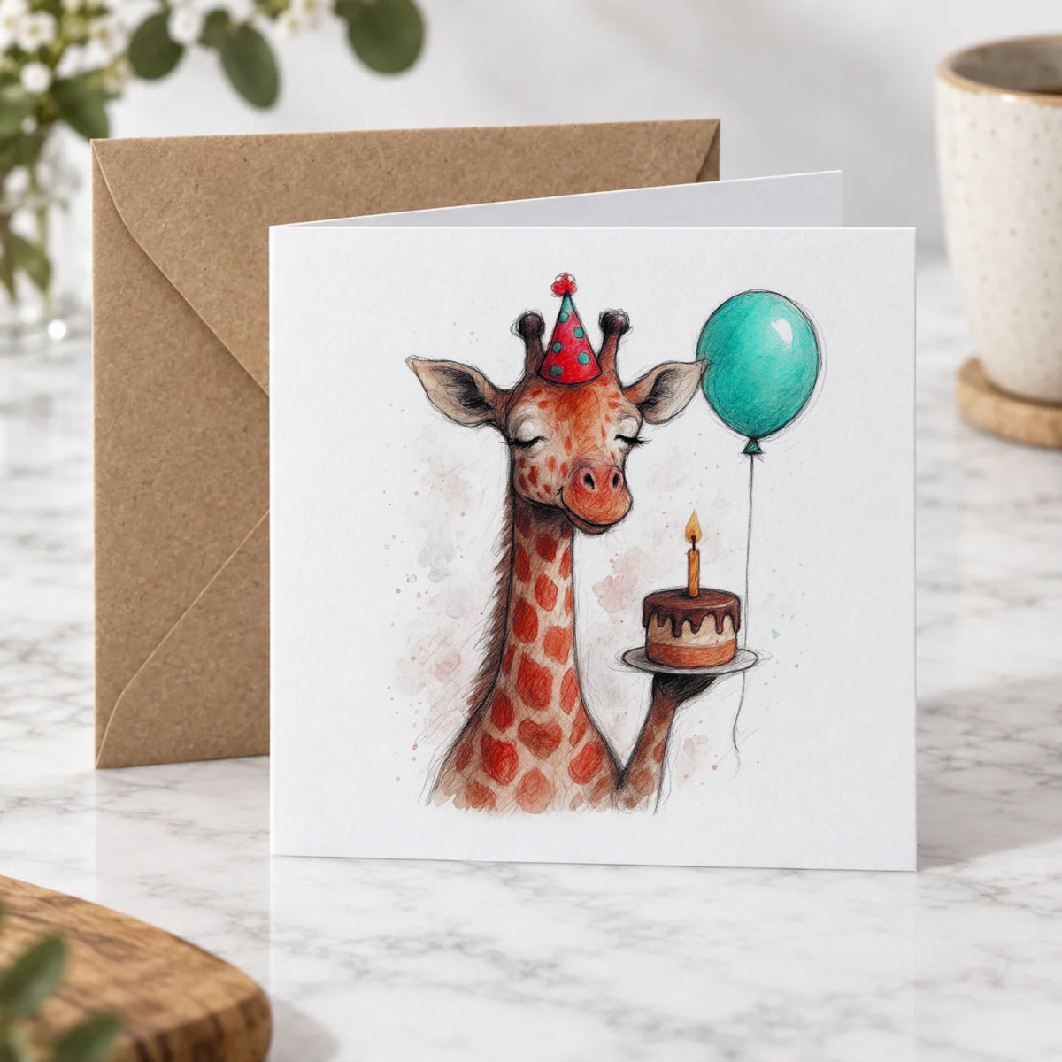 Giraffe Greeting Card – Hero