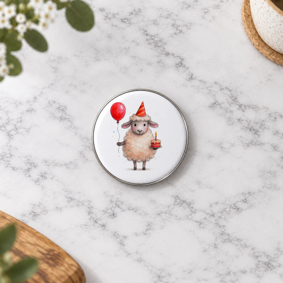 Sheep Greeting Card – Badge Small