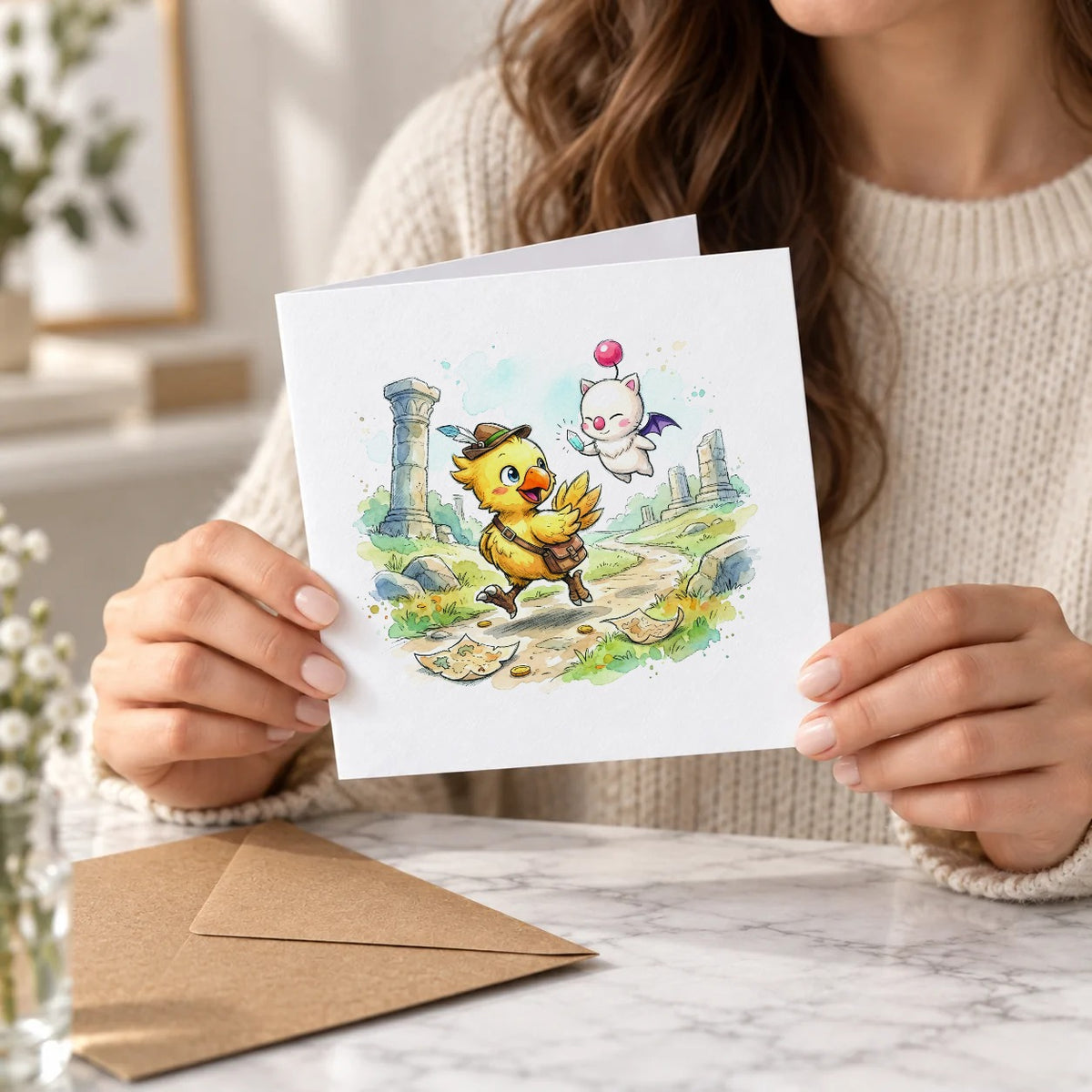 Fantasy Adventure Greeting Card – Held Card