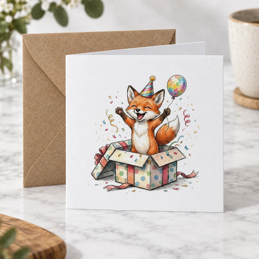 Whimsical Fox Greeting Card – Hero