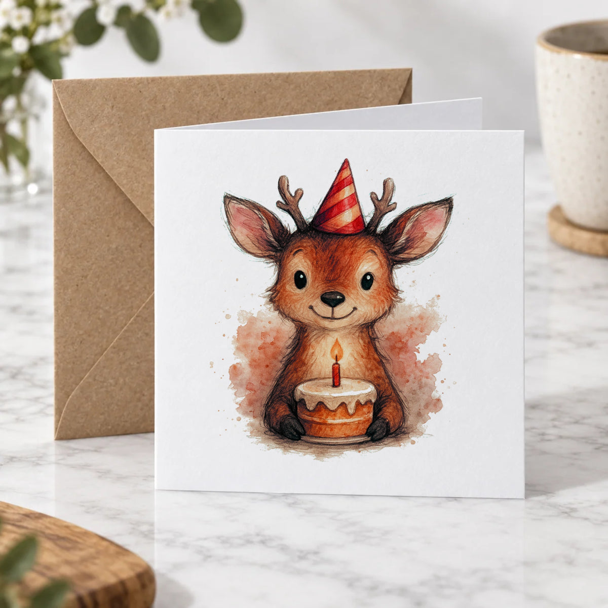 Woodland Deer Greeting Card – Hero