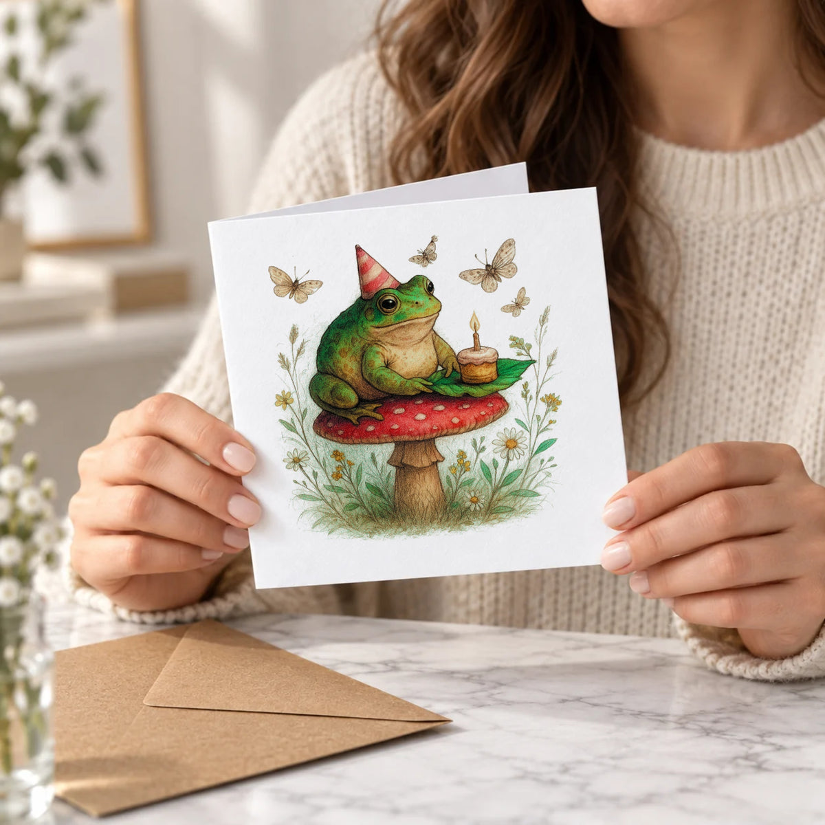 Toad Greeting Card – Held Card