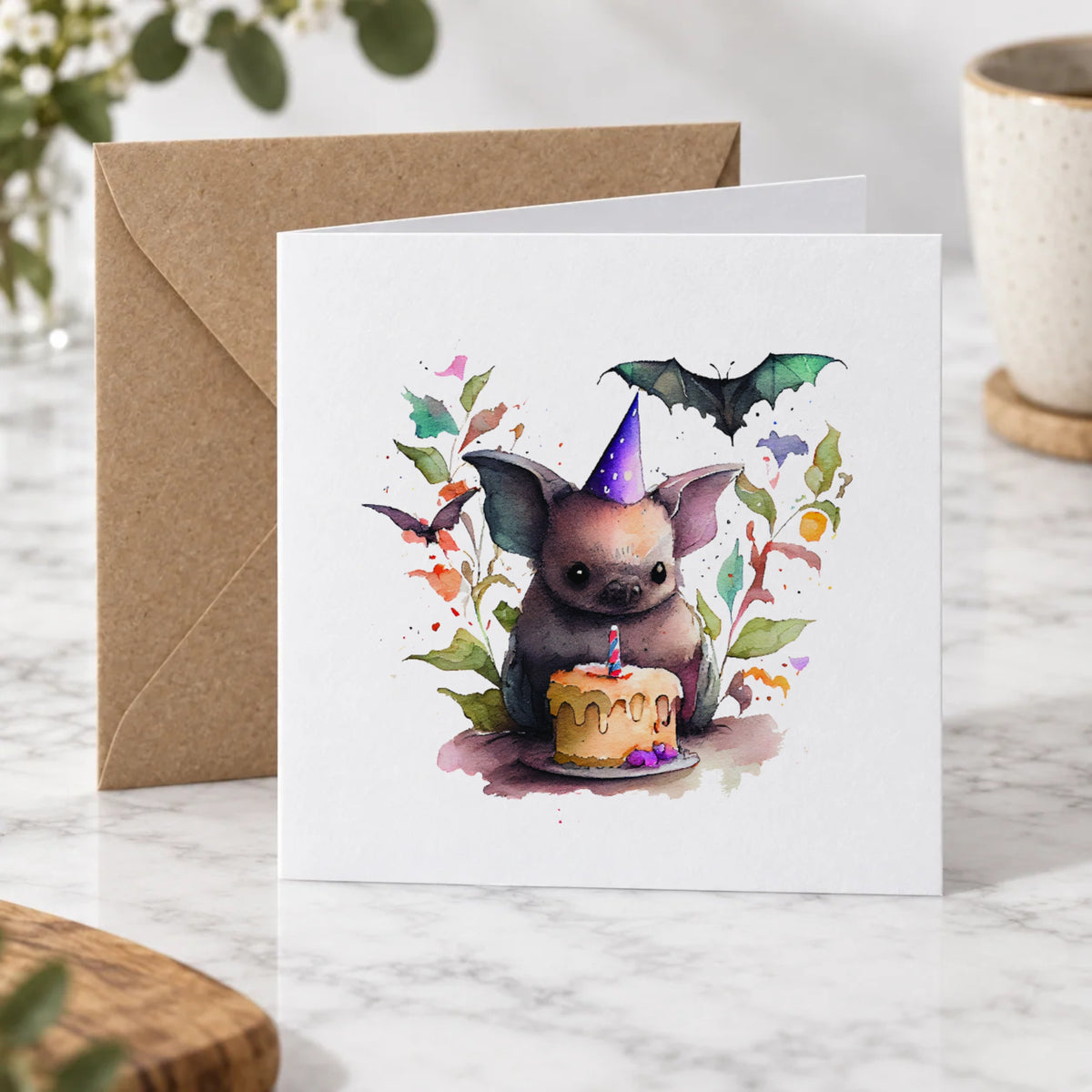 Bat Greeting Card – Hero