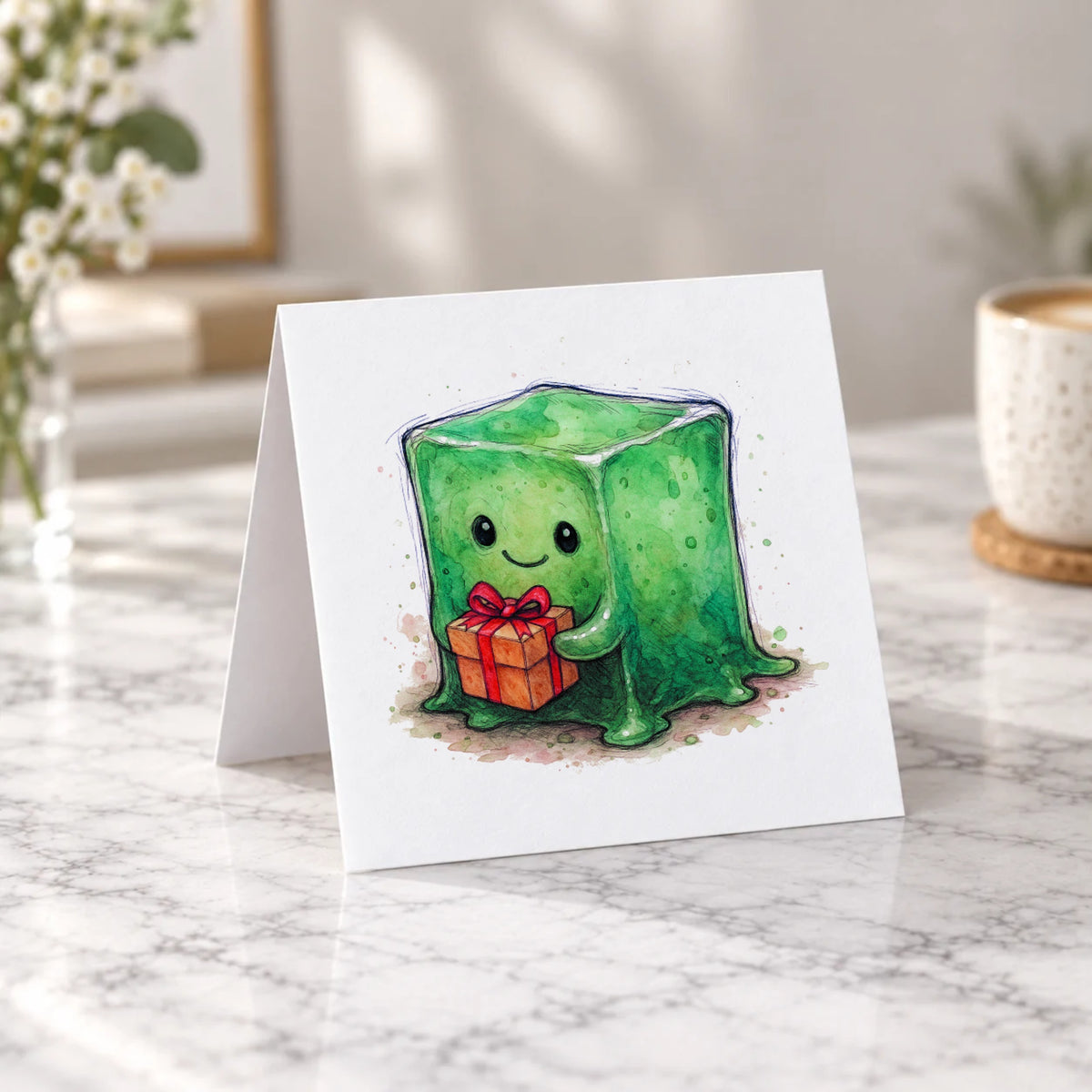 Gelatinous Monster Greeting Card – Tent Fold
