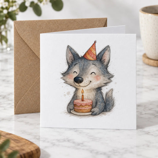 Wolf Greeting Card – Hero