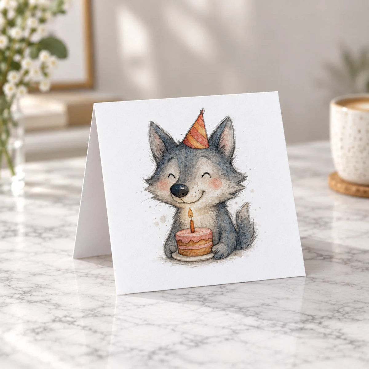 Wolf Greeting Card – Tent Fold