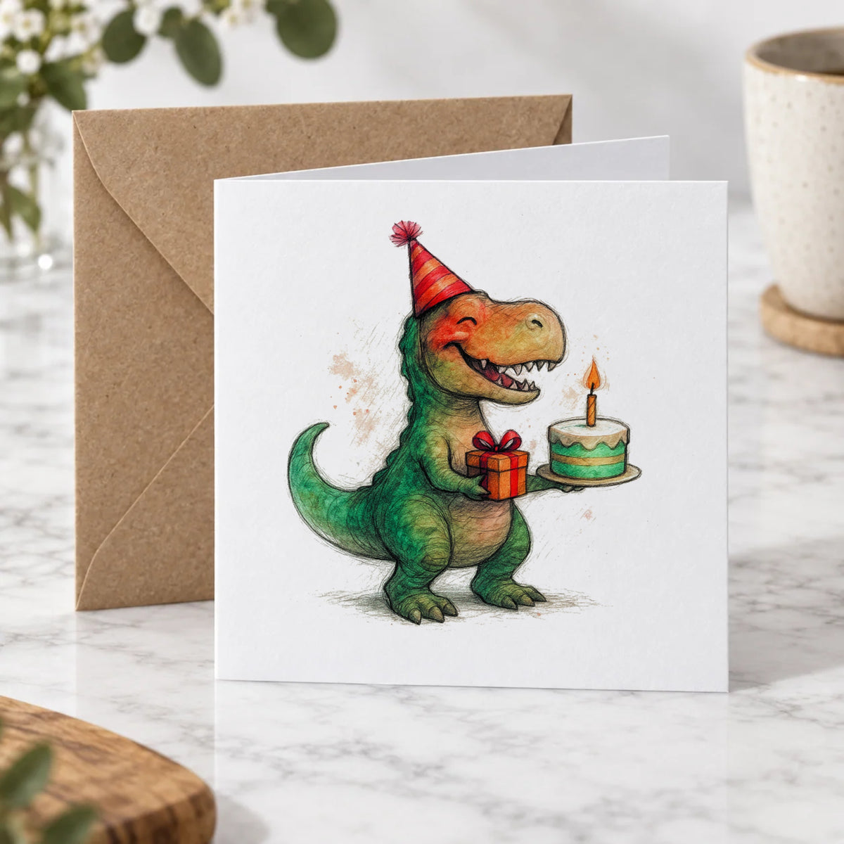 T-rex Greeting Card – Hero
