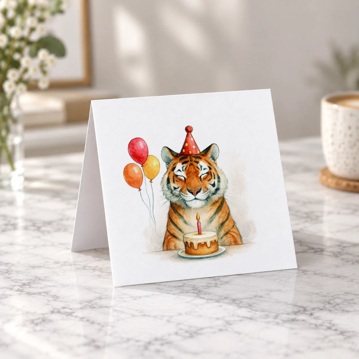 Tiger Greeting Card – Tent Fold