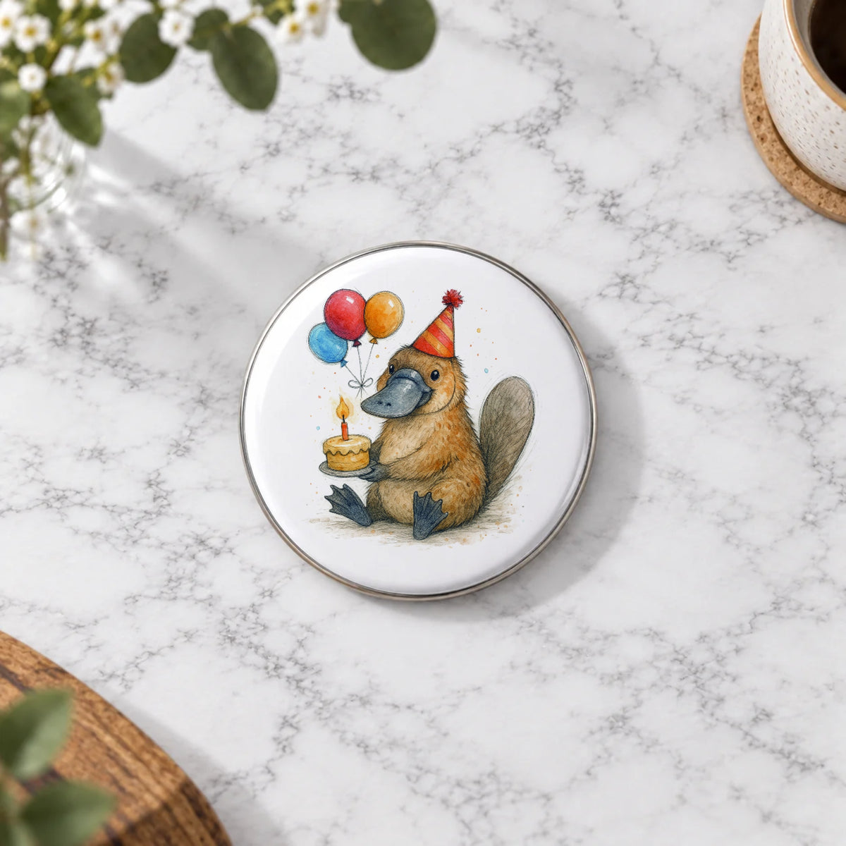 Platypus Greeting Card – Badge Large