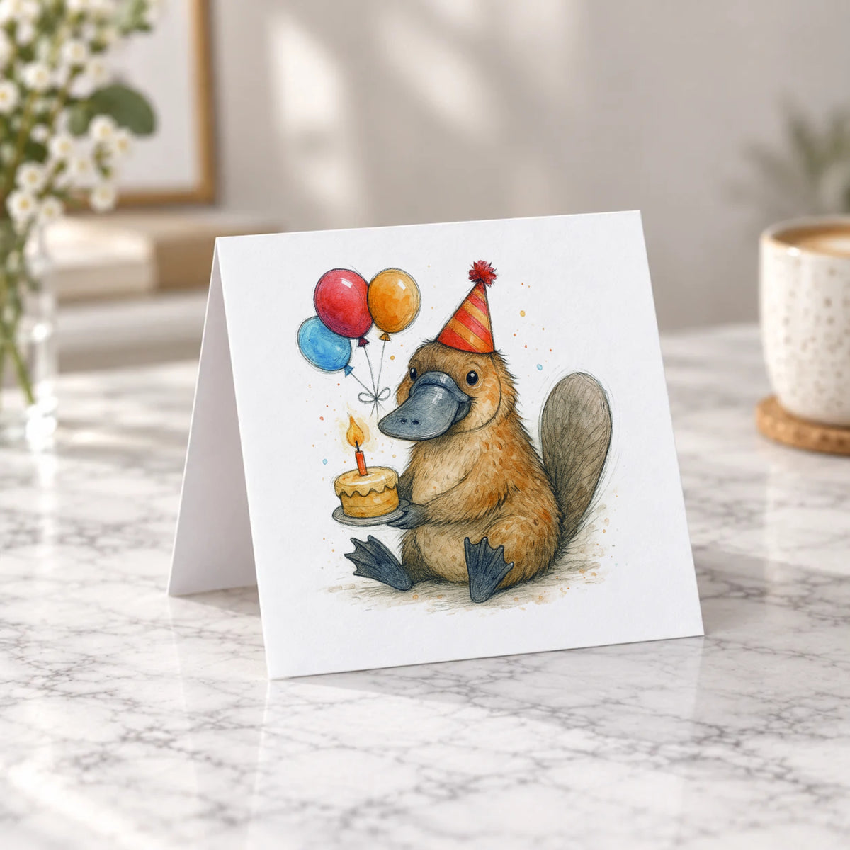 Platypus Greeting Card – Tent Fold