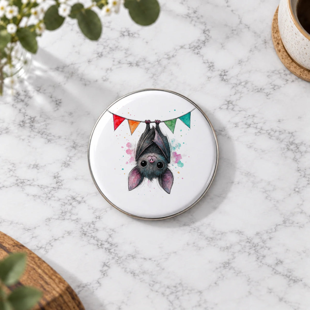 Bat Bunting Greeting Card – Badge Large