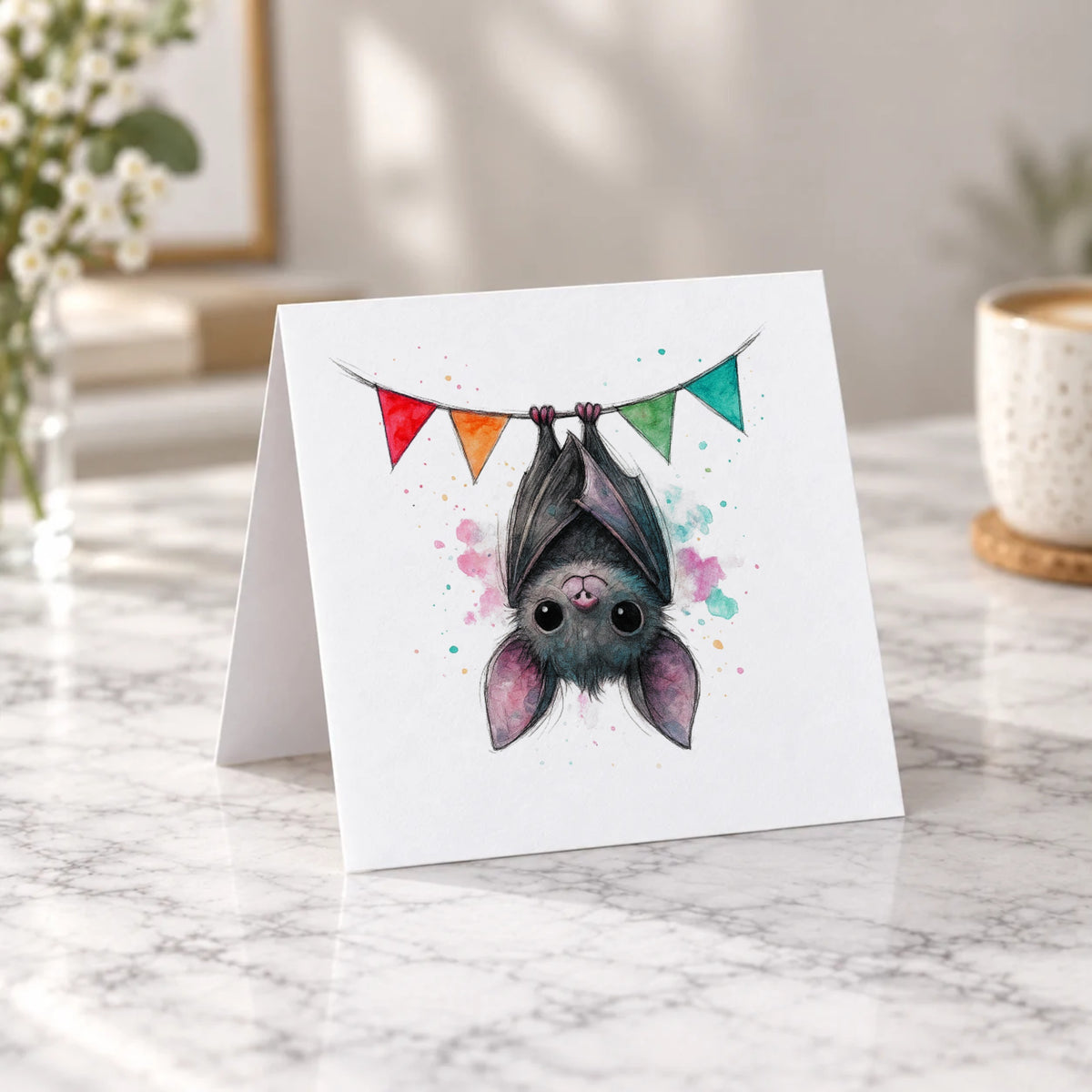 Bat Bunting Greeting Card – Tent Fold