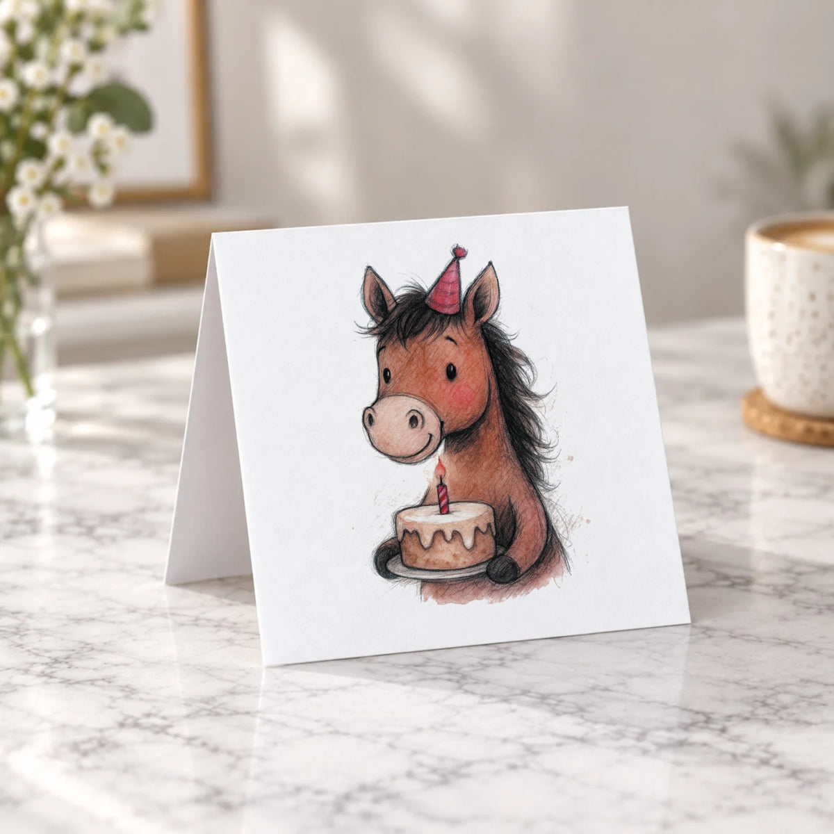 Horse Greeting Card – Tent Fold