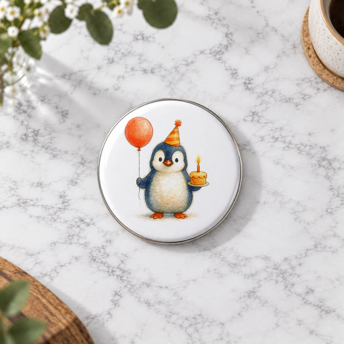 Penguin Greeting Card – Badge Large