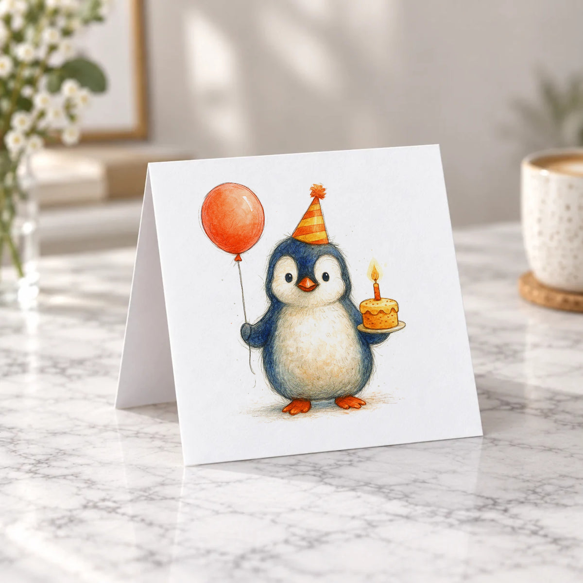 Penguin Greeting Card – Tent Fold