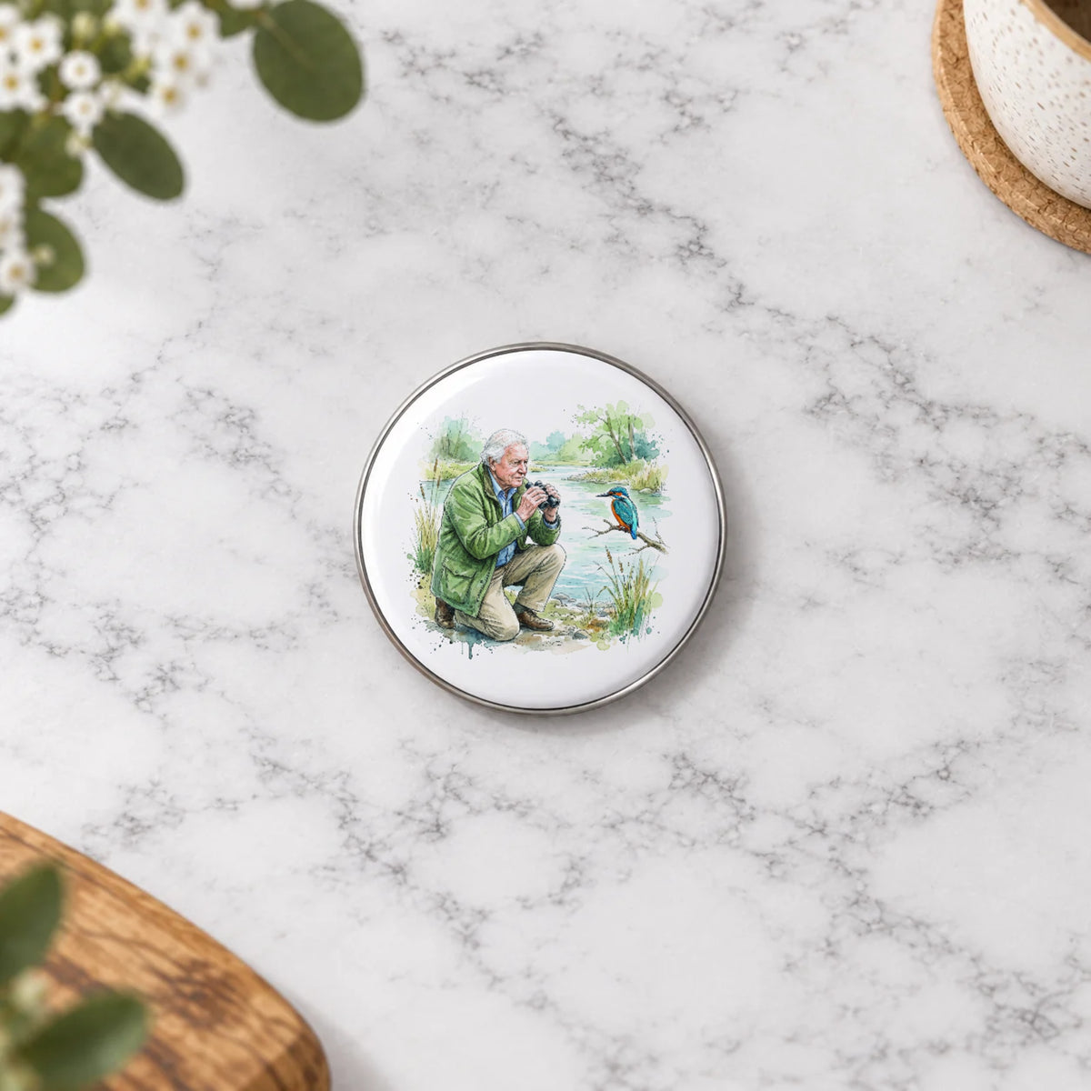 Kingfisher Greeting Card – Badge Small