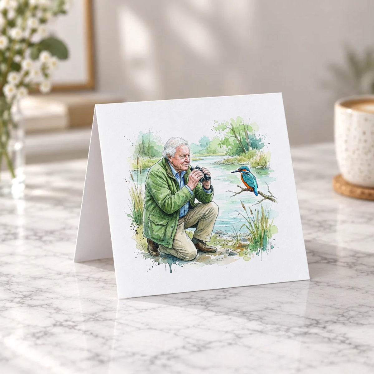 Kingfisher Greeting Card – Tent Fold