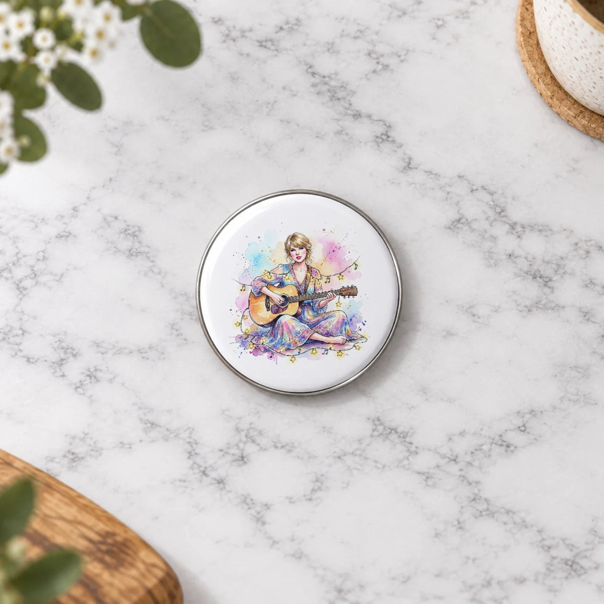 Folk Music Greeting Card – Badge Small