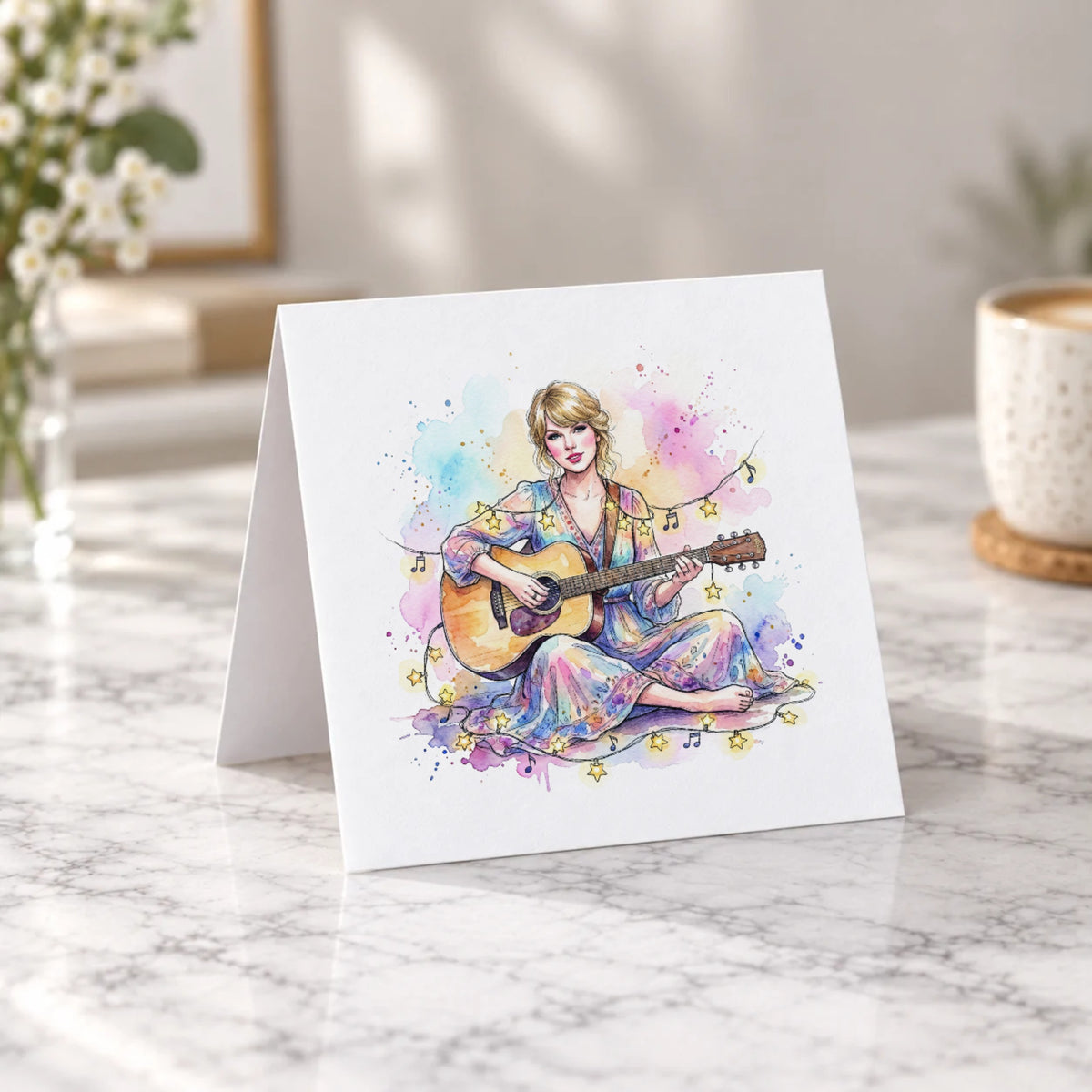 Folk Music Greeting Card – Tent Fold