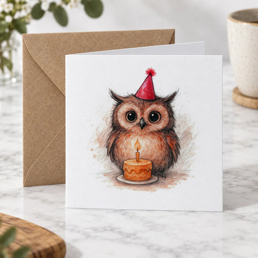 Owl Greeting Card – Hero