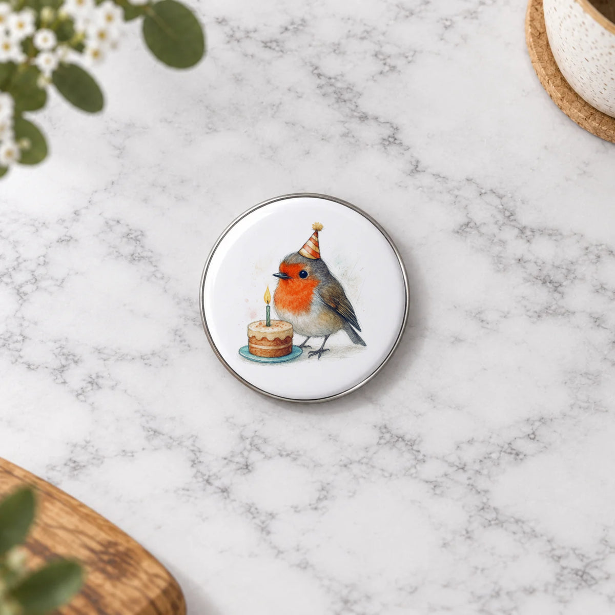 Robin Greeting Card – Badge Small