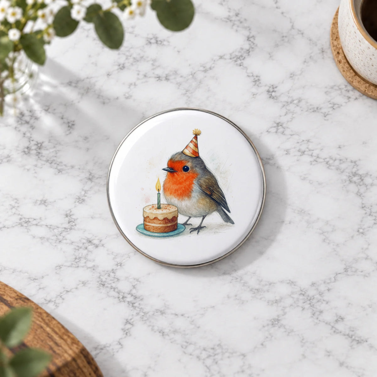 Robin Greeting Card – Badge Large