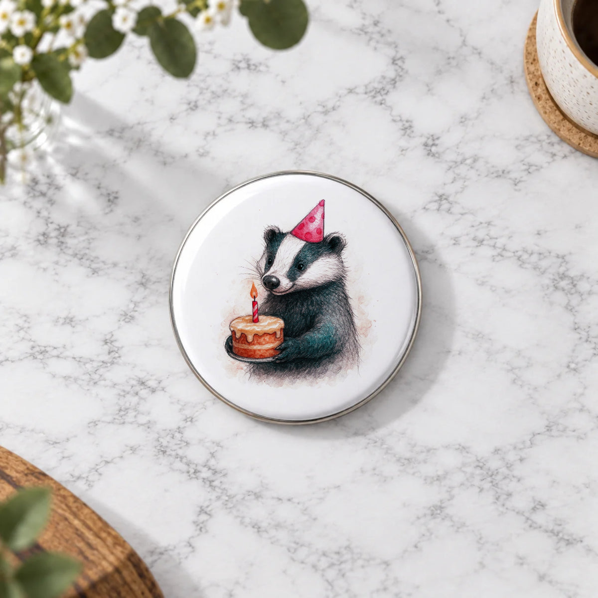 Badger Greeting Card – Badge Large