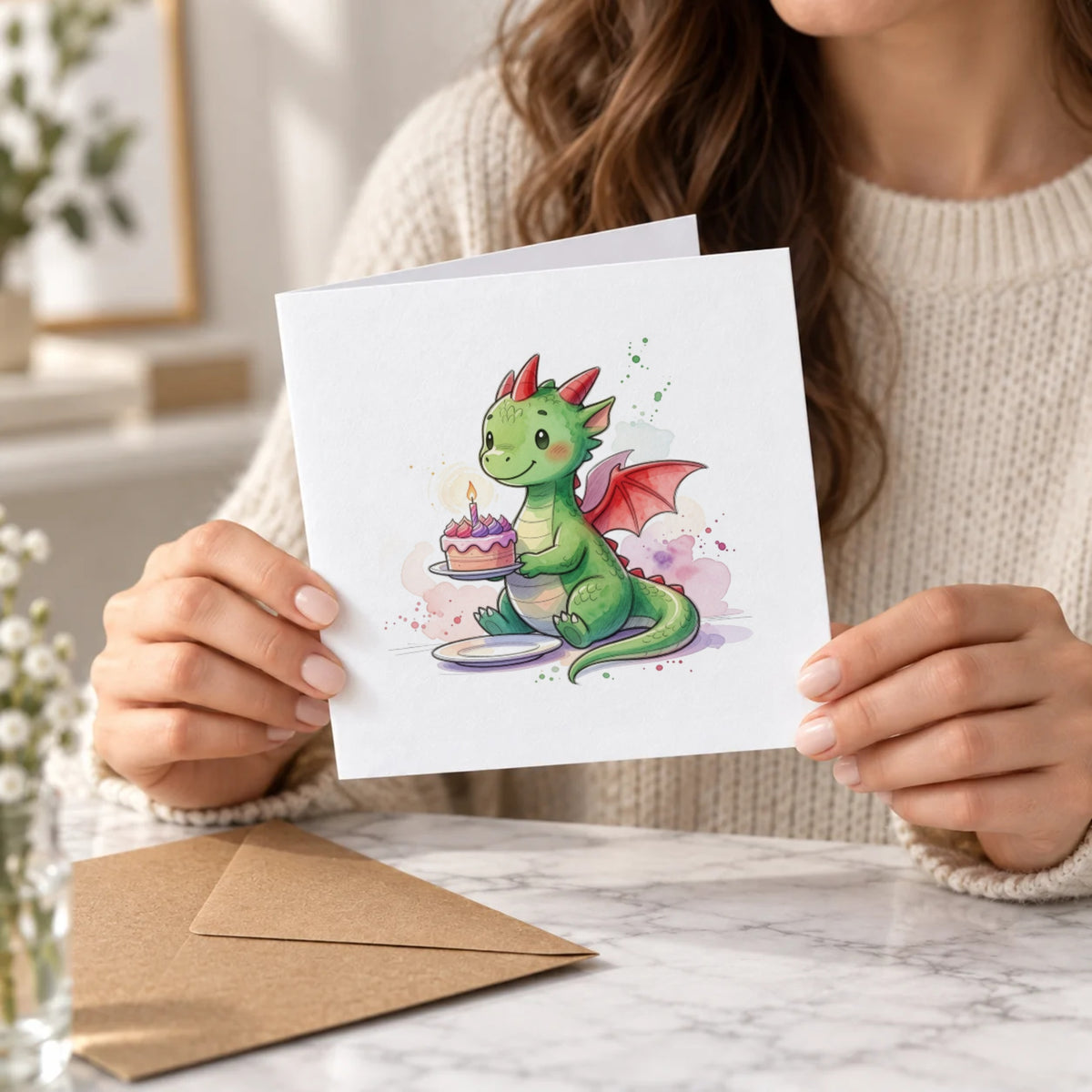 Dragon Greeting Card – Held Card